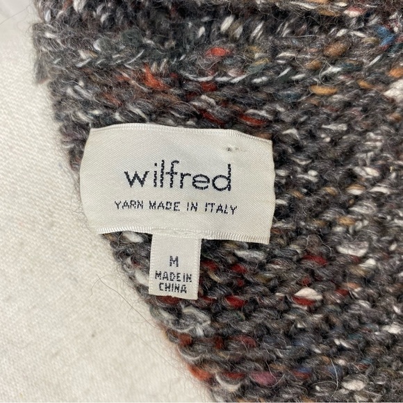 Aritzia Wilfred long wool, Alpaca, silk chunky knit cardigan vest - Picture 8 of 10